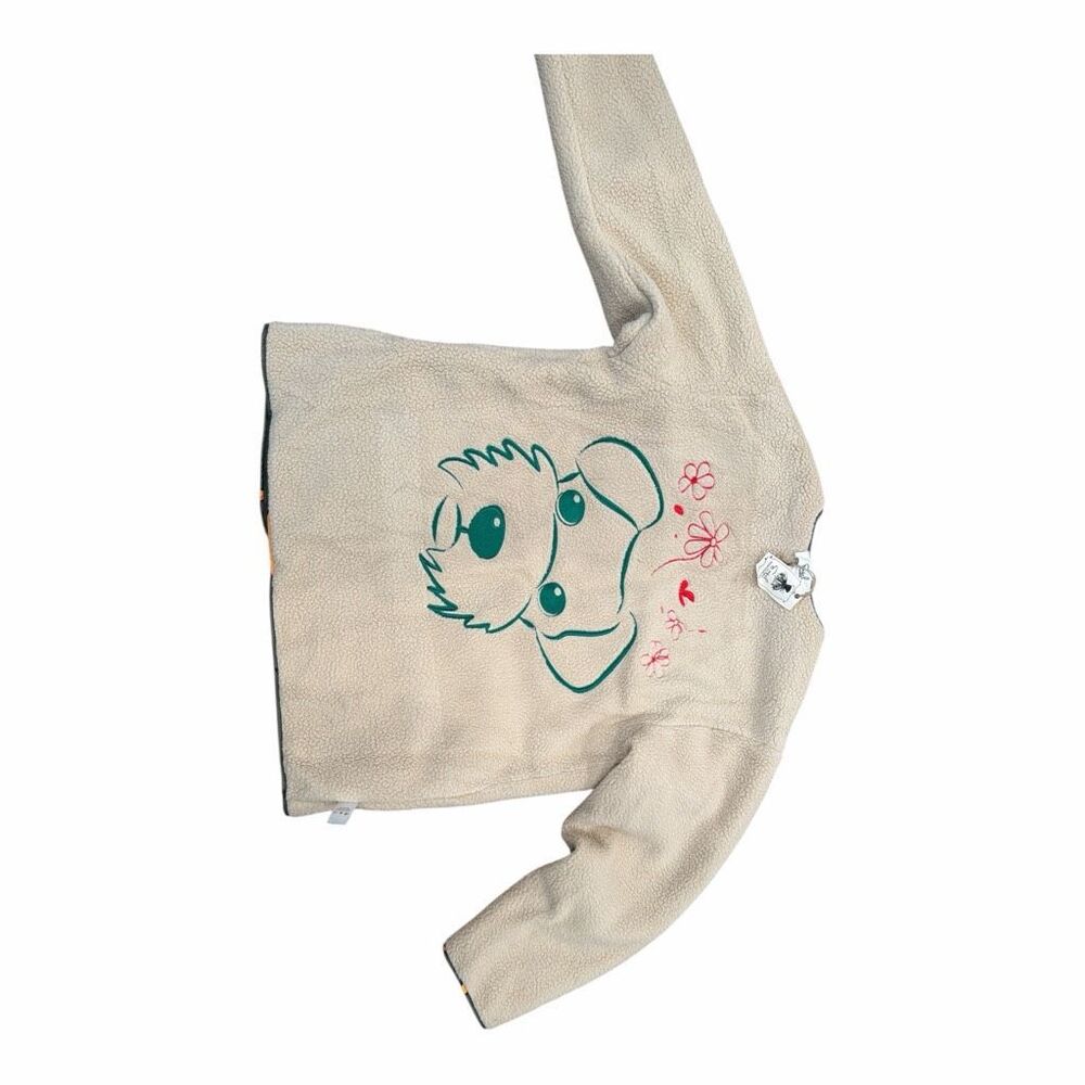 Easel Scribbly Stars Reversible‎ Jacket Quilted Fleece Pockets Green Size Small - Picture 7 of 9